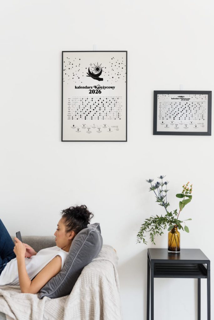 kalendarz z fazami ksieżyca